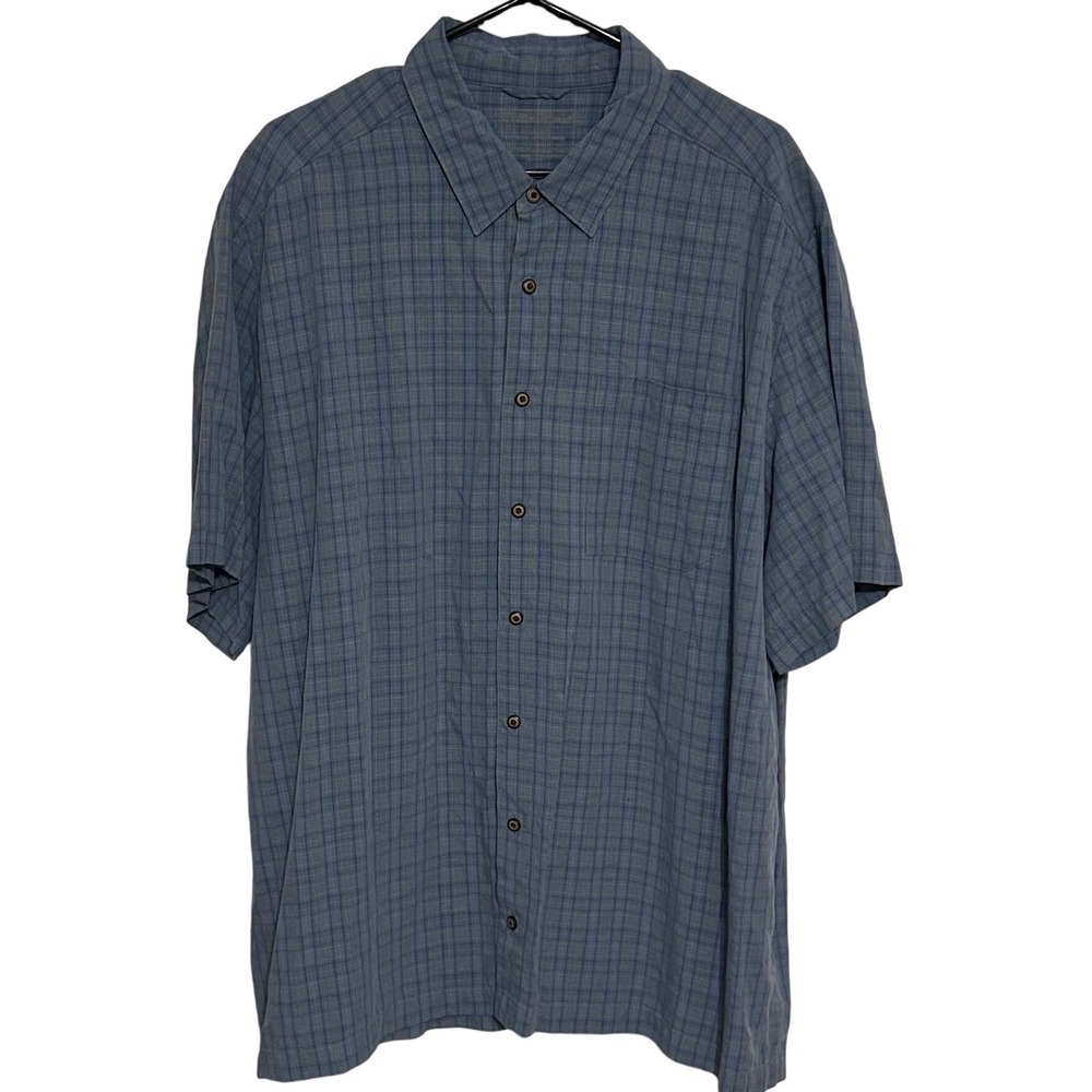 5.11 Tactical Men's Plaid Short Sleeve Button Down Shirt‎ XLarge Blue